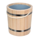 Sauna-Aufgusskübel 5 L aus Lindenholz mit Kunststoffeinsatz, Höhe 25 cm, Ø 23,5 cm